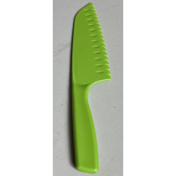 Progressive Green Santoku Chef Knife 11" Scalloped Edge with Sheath - Picture 3 of 6